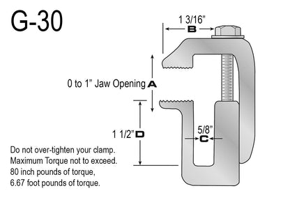 GCi STRONGER BY DESIGN G-30 Clamp for Truck Cap/Camper Shell (Set of 4). Made in USA with 6000 Series Structural Aluminum to Ensure Quality and Strength. For Mounting Caps, Camper Shells, Toppers.