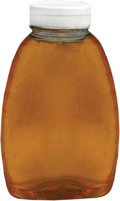 24-Pack, 8 oz Mann Lake Honey Squeeze Bottle, Easy Honey Dispensing, Durable, White Flip-Top Lids Included, Effortless