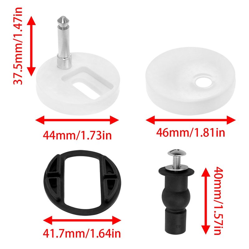 Xhziy American Standard Toilet Seat Parts Toilet Seat Fixing Screws Toilet Seat Hinges Replacement Parts Kit Toilet Seat Hinges For Toilet Seat Repair 2Sets