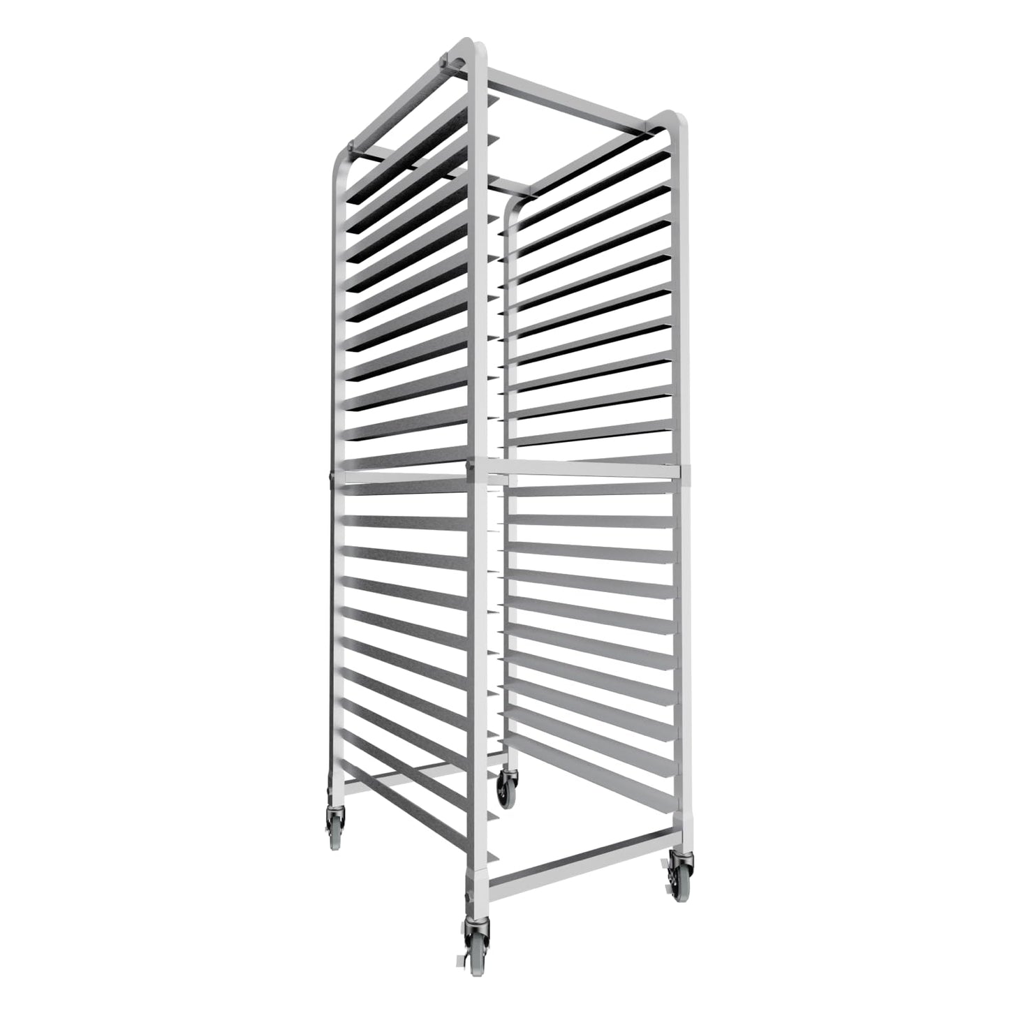 CURTA 20-Tier Heavy Duty Bun Pan Bakery Rack with 5" Wheels, NSF Certified, Heavy Duty, 26" D x 20" W x 69" H, Storage for Half & Full Sheets