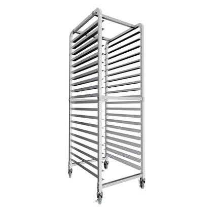 CURTA 20-Tier Heavy Duty Bun Pan Bakery Rack with 5" Wheels, NSF Certified, Heavy Duty, 26" D x 20" W x 69" H, Storage for Half & Full Sheets