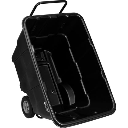 Global Industrial Standard Duty Plastic Tilt Truck 1/2 Cubic Yard Capacity 850 Lb. Capacity, Black, Cart for Construction Commercial Industrial Transportation