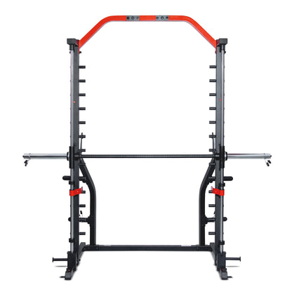 Sunny Health & Fitness Premium Squat Smith Machine - 3 in 1 Multifunction Power Rack with Adjustable Pull Up Bar for Home Gym – SF-XF920021