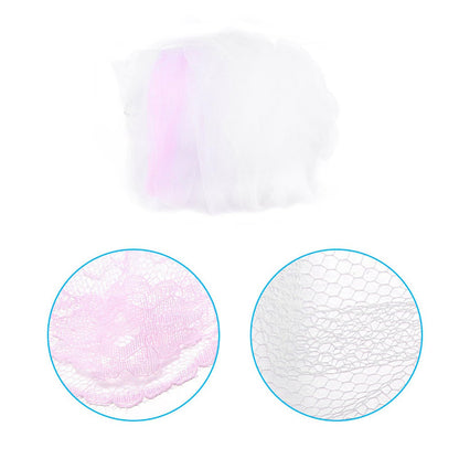 Vawolecy Universal Crib Floor Mosquito Net with Lace, Breathable Crib Netting Bed Curtains Canopy for Baby Kids, Toddler Bed Crib Dome Canopy Netting Without Stand