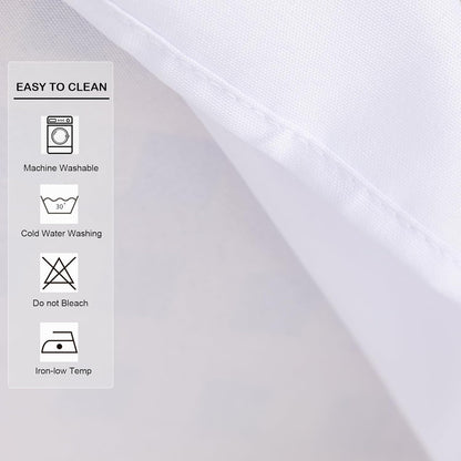 24 24 Inch Small Square Solid White Tablecloth x Washable Fabric Table Cloth Wrinkle Resistant Polyester Table Cover