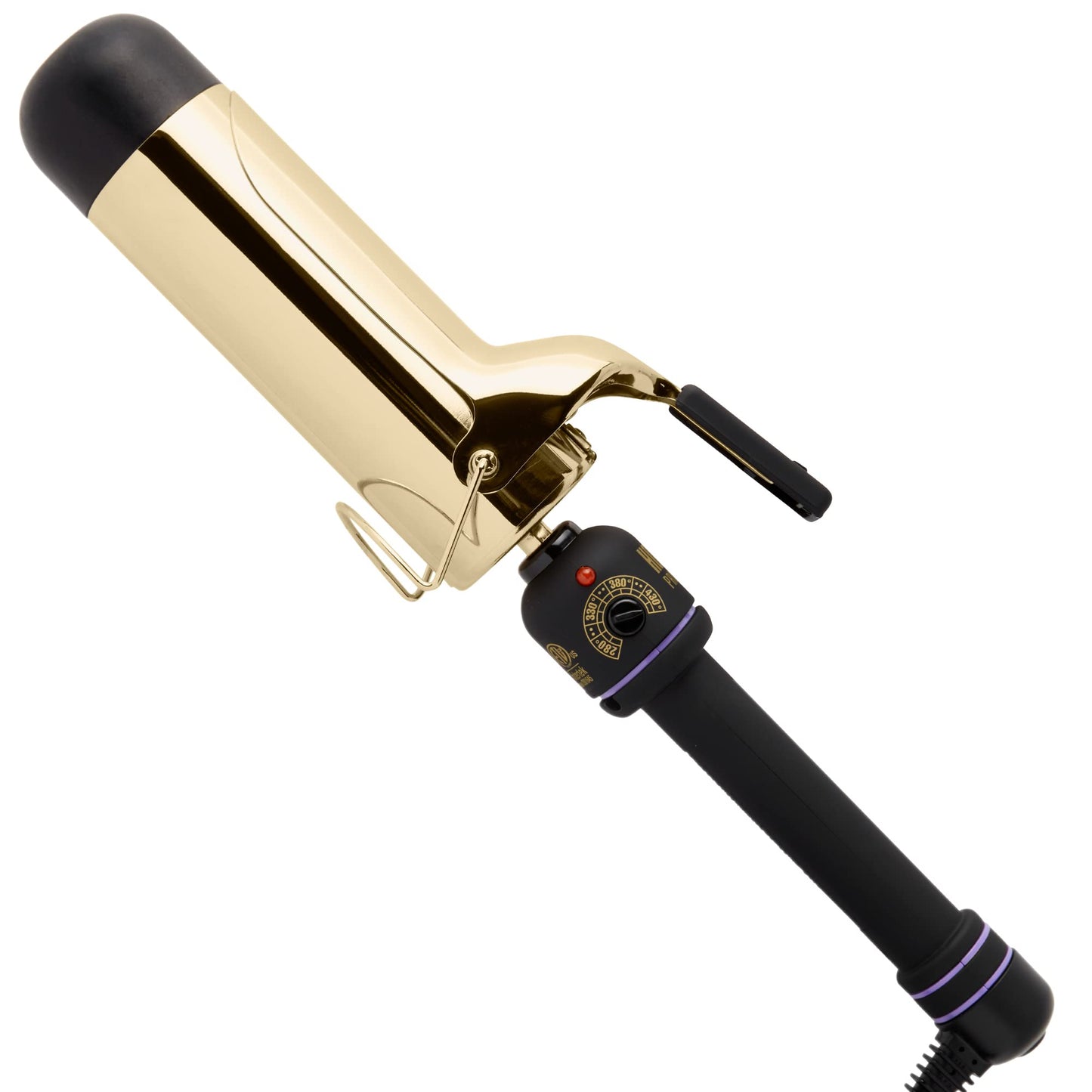 Hot Tools Pro Artist Black Gold Digital Salon Hair Curling Iron | Medium Loose Curls and Tousled Waves, (1-1/4 inch)