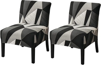 lihuitong Armless 2 Armless Armless 02) Chair Slipcover Pieces Printed Accent Chair Cover Stretch Spandex Slipper Chair