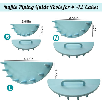 3 PCS Cake Arch Guide Tools,Ruffle Piping Guide,for Evenly Spaced Piping for 4"-12" Cakes,Cake Swag Marker Tool,Cake Decoration Tools & Making Supplies(Style 1)