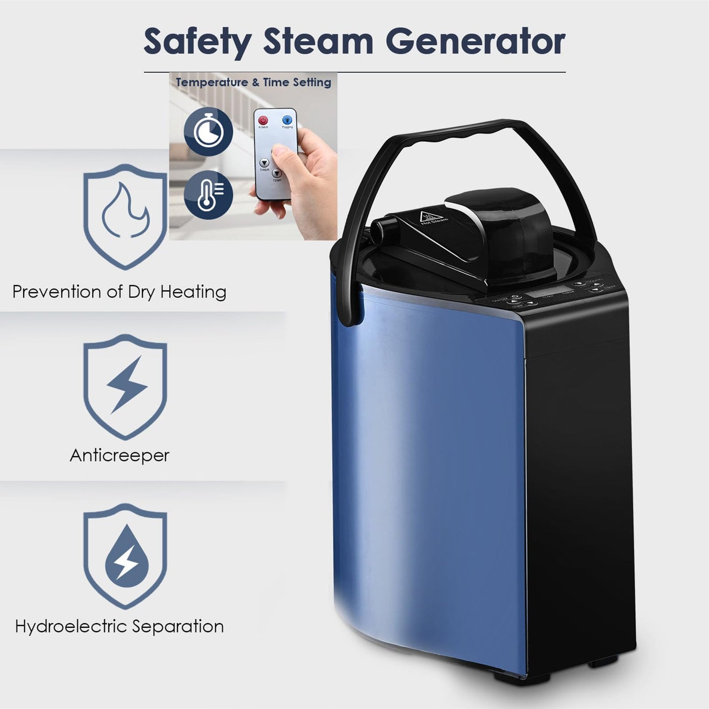 MFYDPP Portable Steam Sauna Tent, Folding Personal Full Body Spa Home Sauna,with 1000W 3L Sauna Steamer, Remote Control, Folding Chair