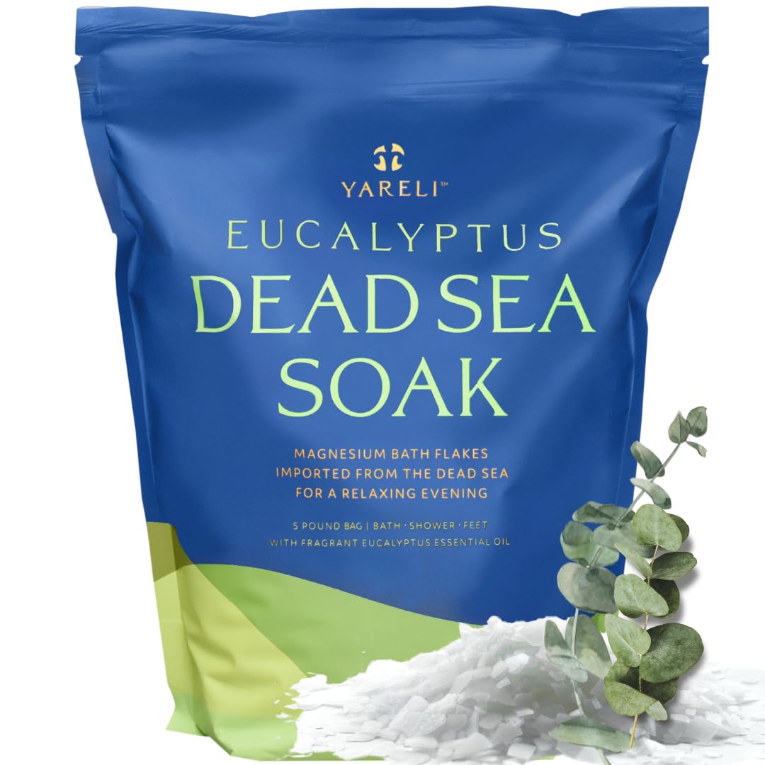 Yareli Magnesium Flakes, 15lb, Dead Sea Bath & Foot Soak, Alternative to Epsom Salt with Over 800,000mg of Magnesium Chloride Per Bag