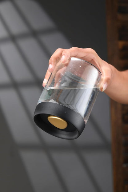 LOEZ Coffee Bean Storage Container, Airtight Borosilicate Glass Canister for Ground Coffee, Tea, Beans, Spices