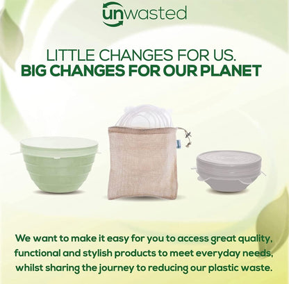 unwasted Reusable Silicone Lids (X-Small), Silicone Covers for Food Storage, Pack of 6