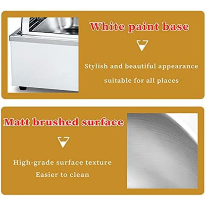 Stainless Steel Electric Chafing Dish with Adjustable Temperature and Folding Lid Buffet Warmer for Weddings Parties Catering (All Steel Cover 9L 1/1)