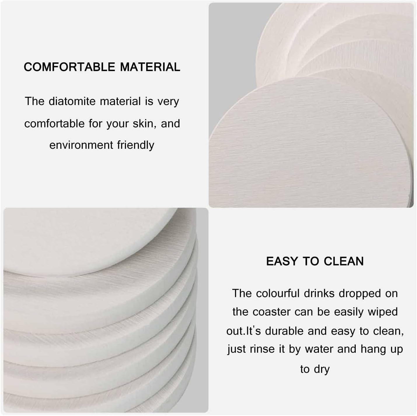 Pznen 2 Pack Accessories,Set 2 Liquid Marble Texture Coasters for Drinks Water Wave Curve Modern Doodle White Gold Oil