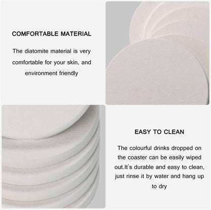 Pznen 2 Pack Accessories,Set 2 Liquid Marble Texture Coasters for Drinks Water Wave Curve Modern Doodle White Gold Oil