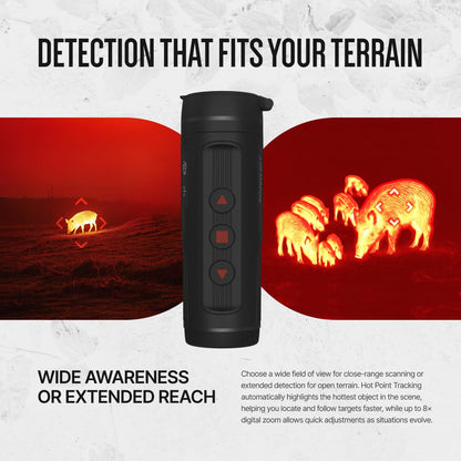 ATN BlazeTrek 6 Thermal Monocular, 6th Gen Thermal Engine, 384/640 Resolution, SharpIR AI, 50Hz, IP67, WiFi & Recording (384x288 Sensor, 18, x)