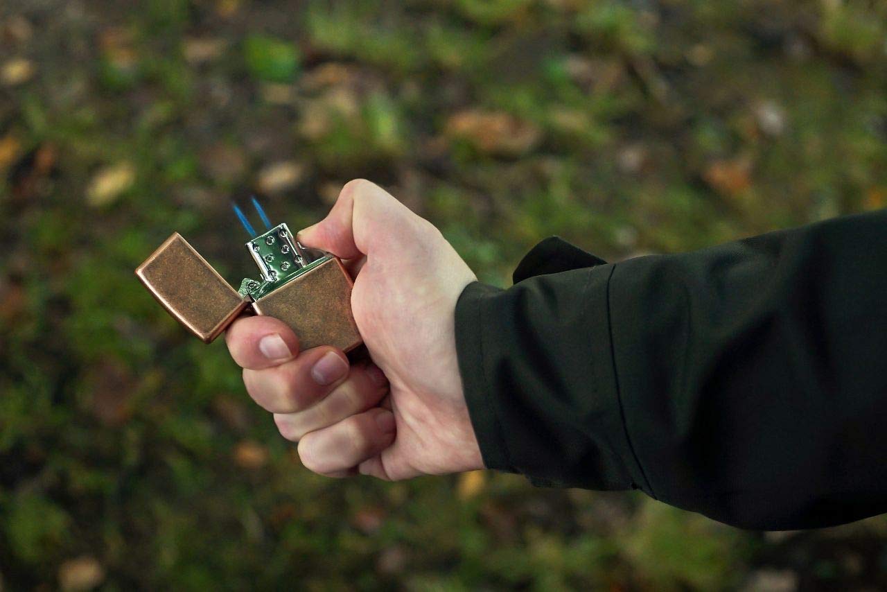 Zippo Butane Double Flame Insert - Windproof Lighter - Fire On Demand - Refillable - for Original Cases - Gift Box - Metal