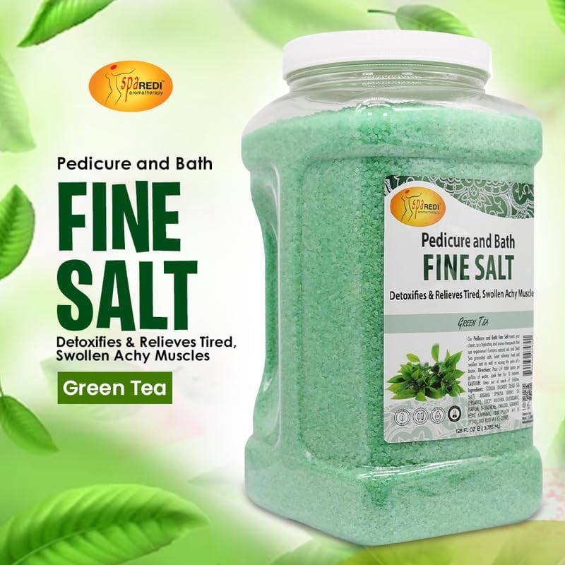 SPA REDI - Detox Foot Soak Pedicure and Bath Fine Salt, Lavender and Wildflower, 128 Oz - Made with Dead Sea Salts, Argan Oil, Coconut Oil, and Essential Oil, Hydrates, Softens and Moisturizes