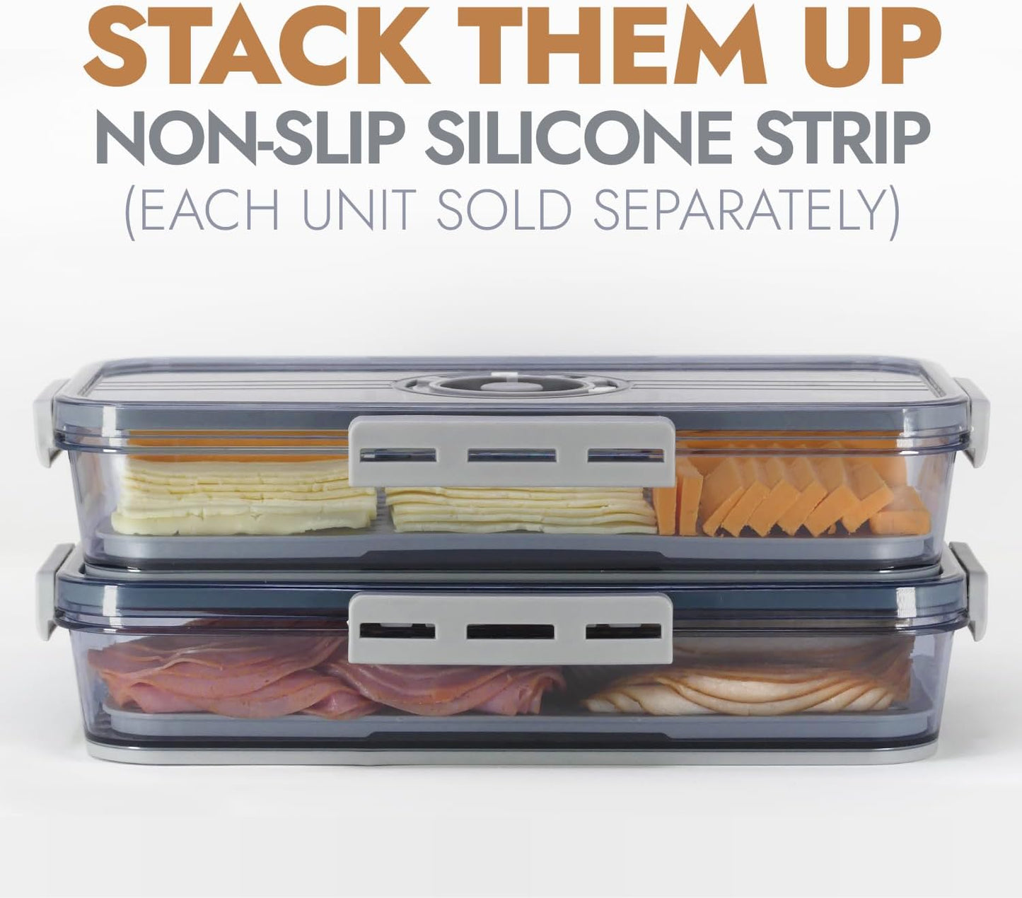 Deli Keeper with Airtight Lid & Drip Tray, Food Storage Container for Freshness and Organization