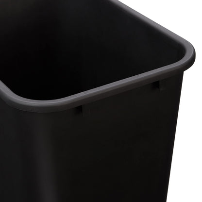 Amazon Basics Rectangular Commercial Office Wastebasket, Easy to Clean, Space-Saving, 10 Gallon, Black