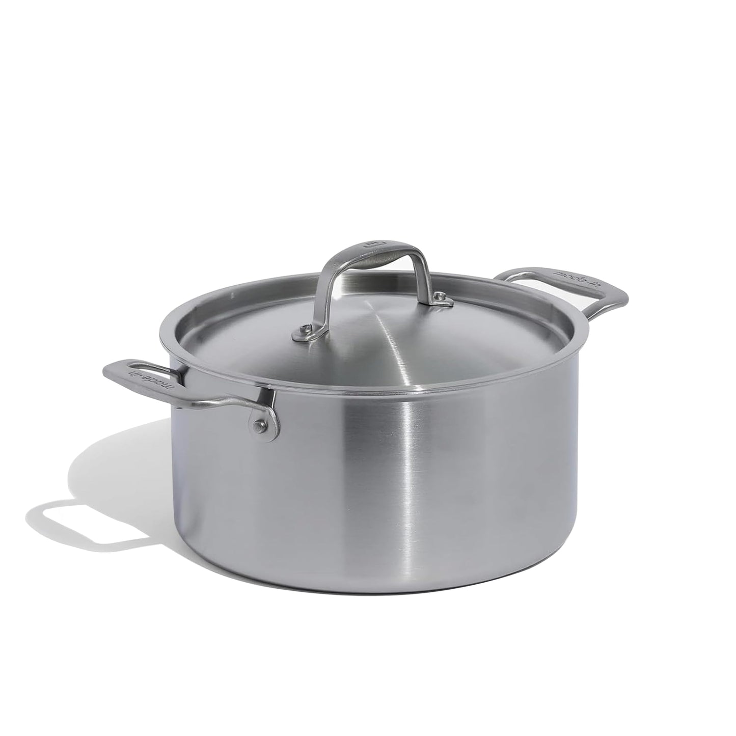 Made In Cookware | 6 Quart Stainless Steel Stock Pot With Lid | 5 Ply Stainless Clad | Professional Cookware | Crafted in Italy | Induction Compatible