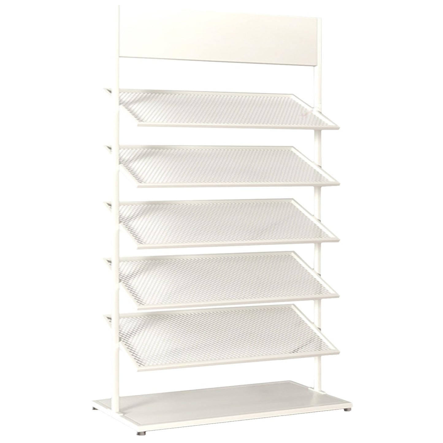 Metal Floor Tile Display Stand, Large Wooden Sample Holder, Multi-Layer Porcelain & Ceramic Tile Rack, Strong Load-Bearing Floor-Standing Shelf for Craft Shows - White, Versatile & Durable