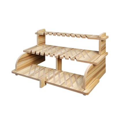 Floor Tile Sample Rack,Wooden Display Shelf for Floor Tiles - Long Strip Marble Sample Rack & Slab Organizer for Retail Stores, Trade Shows, Building Materials Storage (80x42 cm)