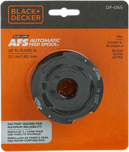 BLACK+DECKER Replacement Trimmer Line Spool - Dual Line .065-Inch AFS for Efficient Cutting