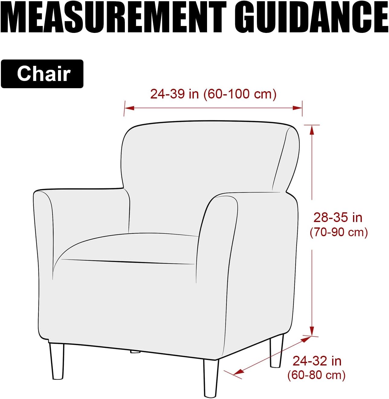 UNBBRRL 1-Piece Armchair Cover, Accent Chair Slipcover Stretch Velvet Non-Slip Mid Century Modern Accent Furniture