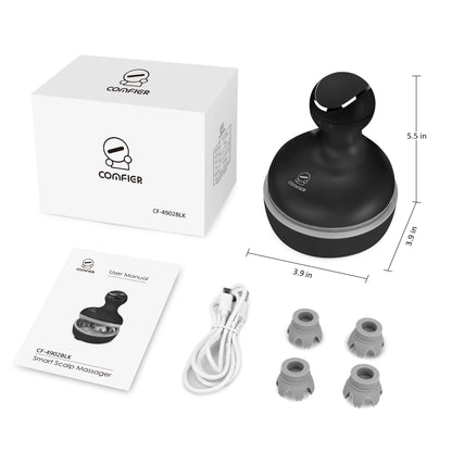 COMFIER Electric Scalp Massager with Mutlti-Modes Vibration, Portable Handheld Head Scratcher for Hair Growth,Waterproof Head Massager for Full Body,Dog Cat Massager for Deep Clean and Stress Relax