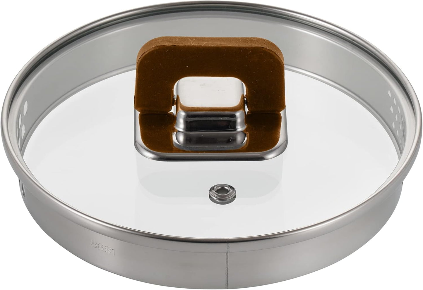 NutriChef 3.1 Quart Saucepan Pot with See-Through Tempered Glass Lids, Model: NCCWSTKBR (Brown)