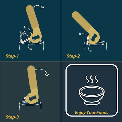 Skiennix Magnetic 2-in-1 Can Opener | Easy Manual Beer & Pet Food Opener for Seniors - 2-Pack