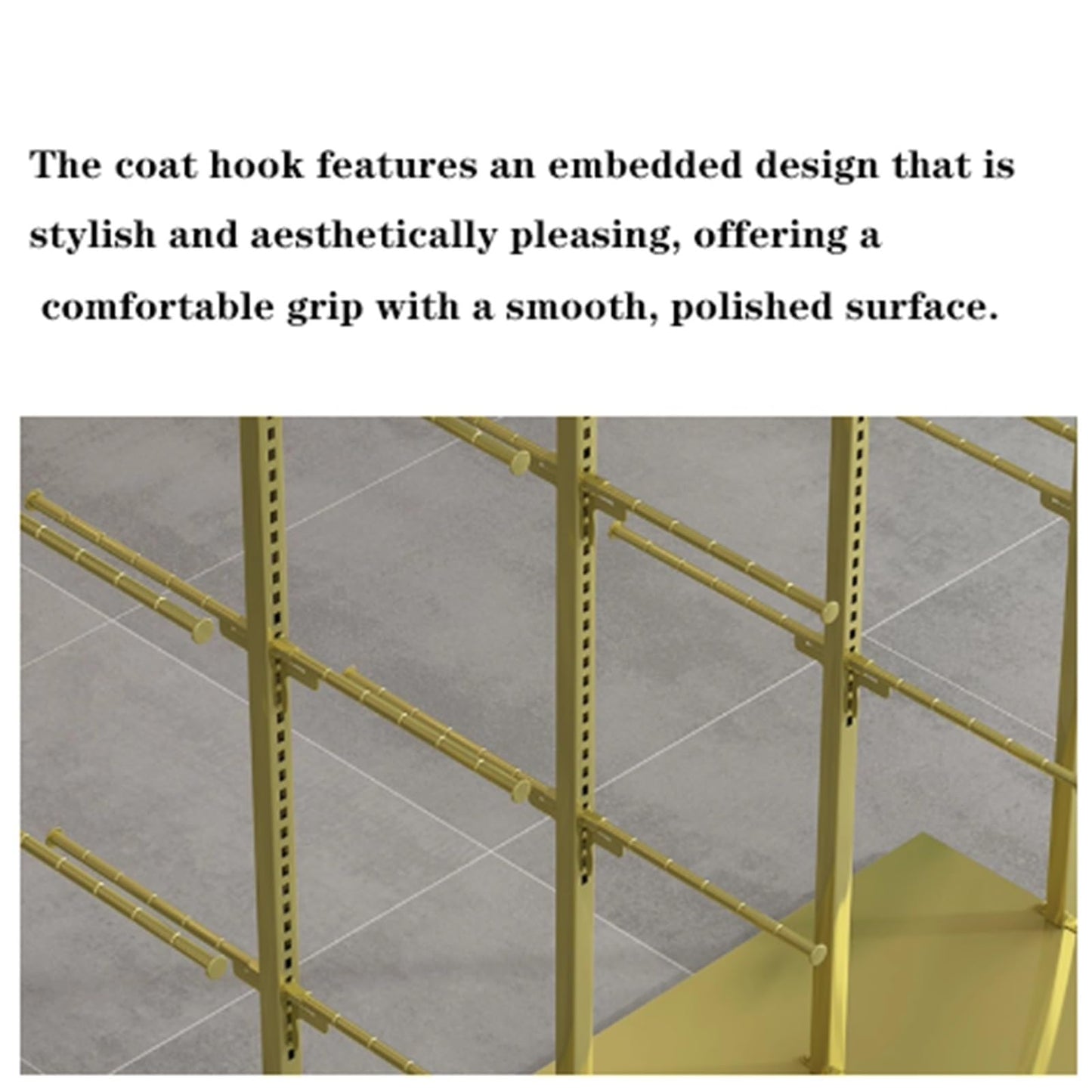 Freestanding Underwear Display Stands, Metals, Clothing Store Boutiques Retail Lingerie Garment Rack, Commercial Shelves Clothes Rod, for Socks Bra Panties Scarves, 100cm(Gold,100 * 40 * 130cm)