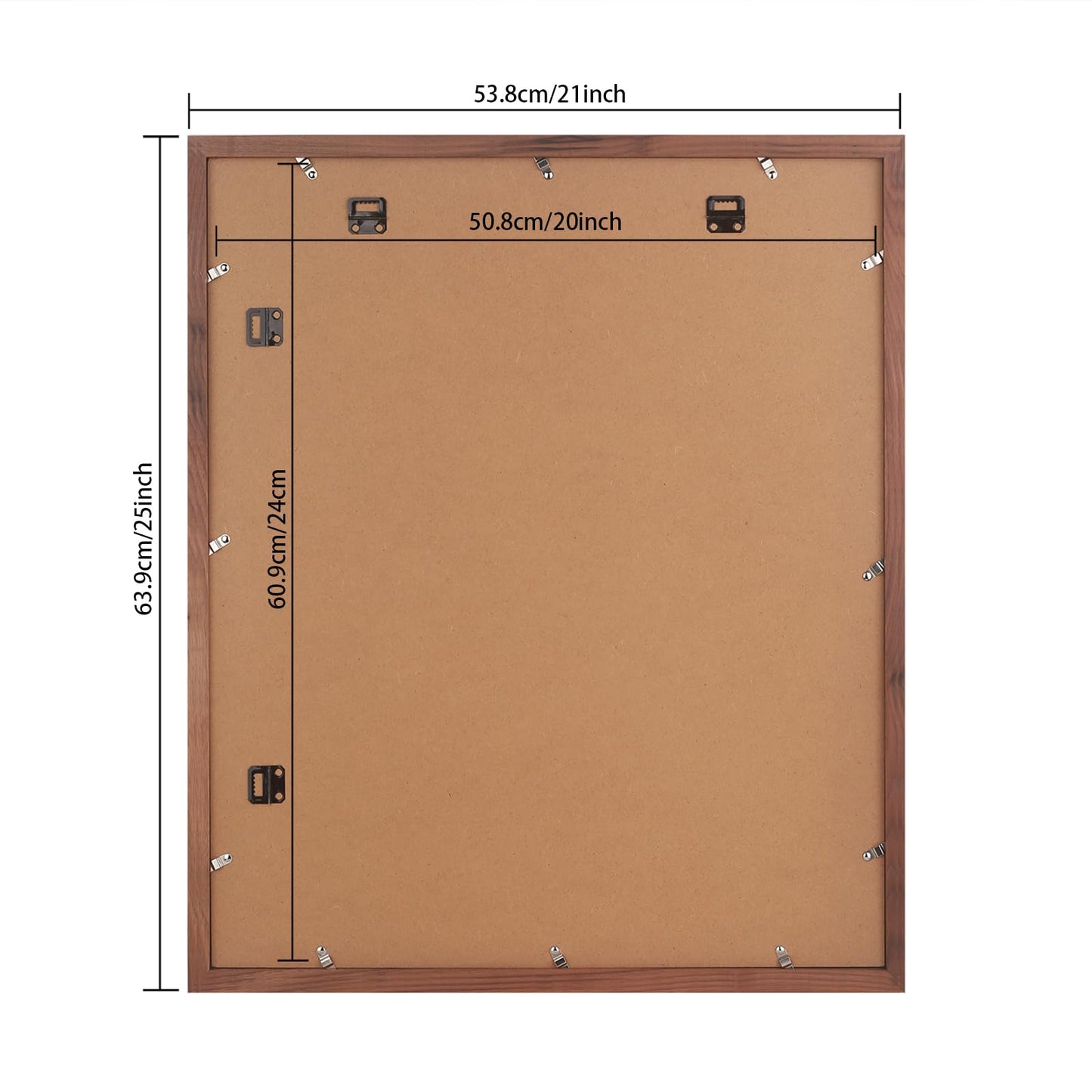 ASXBMIJO 20x24 Picture Frame Natural Solid Walnut Wood with 2 Mats for 18"x22" & 16"x20" Photos, Poster, Puzzles, Paintings，Diamond Painting (A22Sh2024W1822W1620