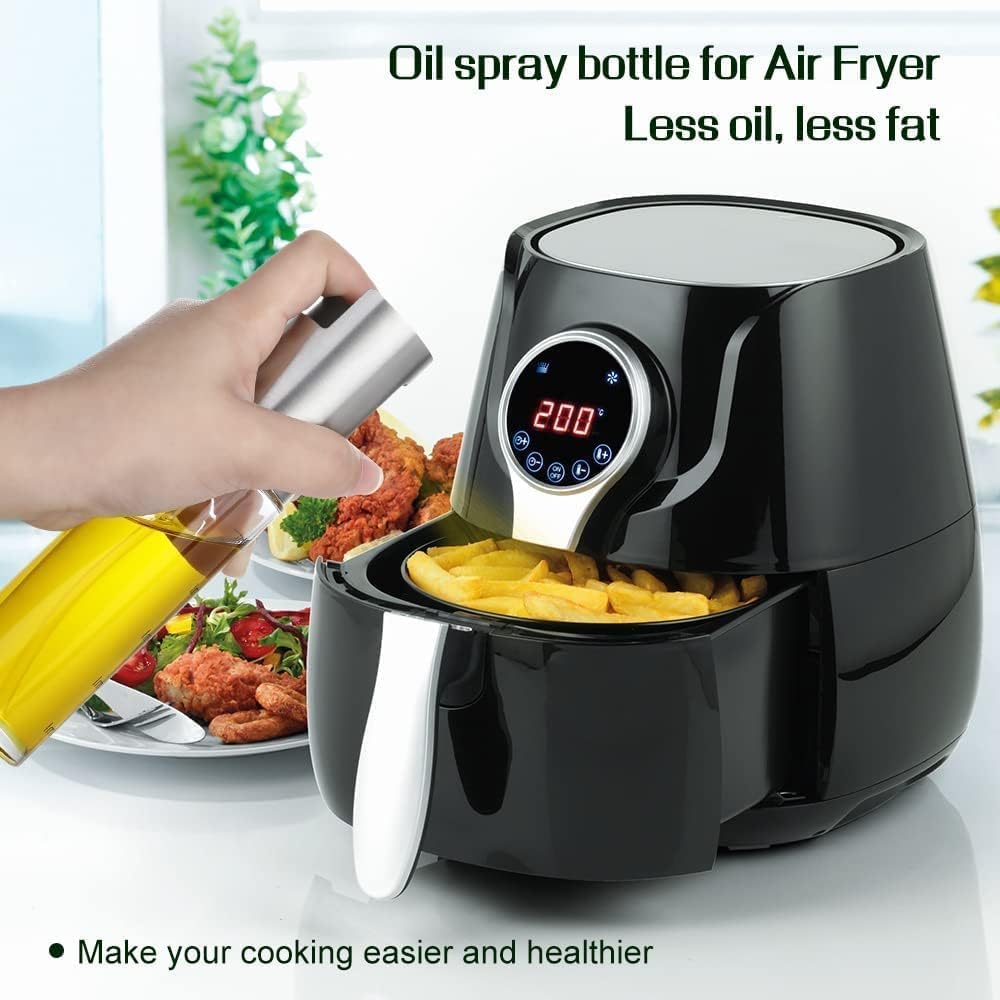 Oil Sprayer for Cooking, 100ml Olive Oil Sprayer Mister, Oil Spray Bottle for Kitchen, Portable Kitchen Gadget for Air Fryer, Baking, Salad, Grilling, Roasting,Olive Oil Dispenser