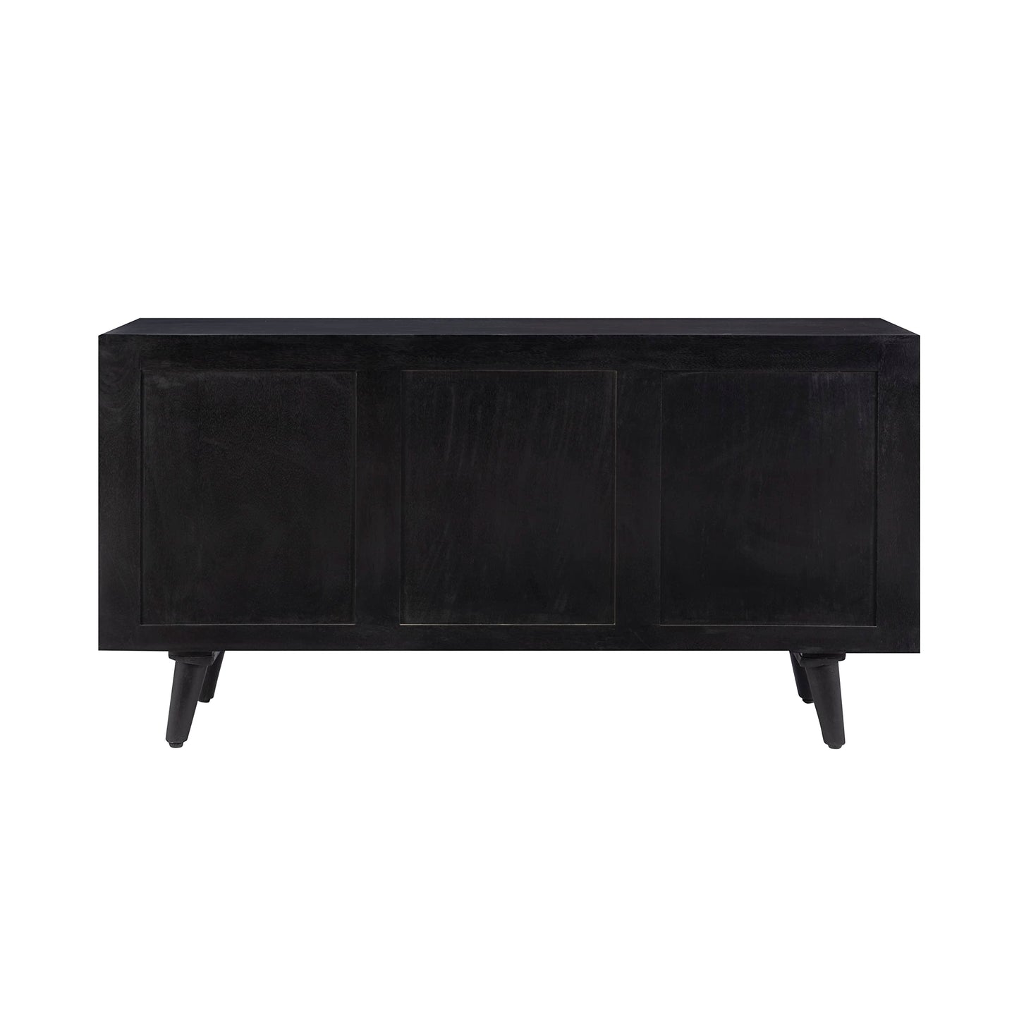 Powell Tate Mango Wood Console with Modern Gold Accents