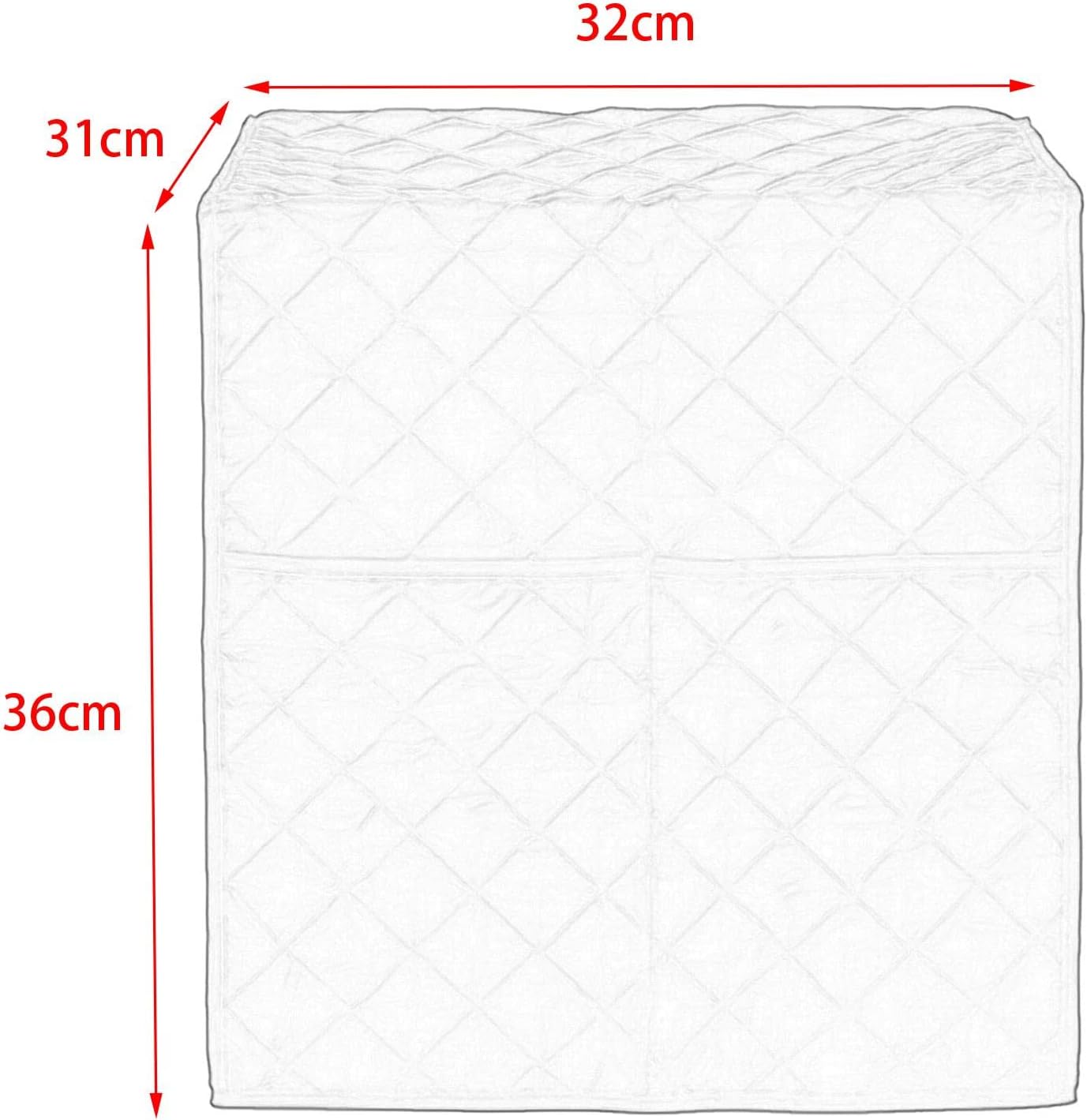 Espresso Machine Quilted Protective Cover, Washable Dust Cover for Kitchen Appliances, Grey Coffee Machine Cover