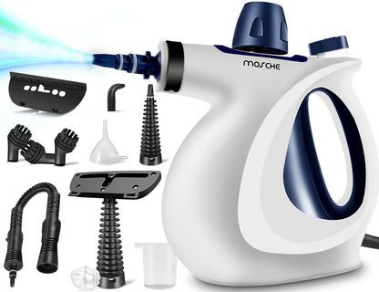 Skiennix Handheld Steam Cleaner - Multi-Surface Pressurized Steamer with 11-Piece Accessory Set