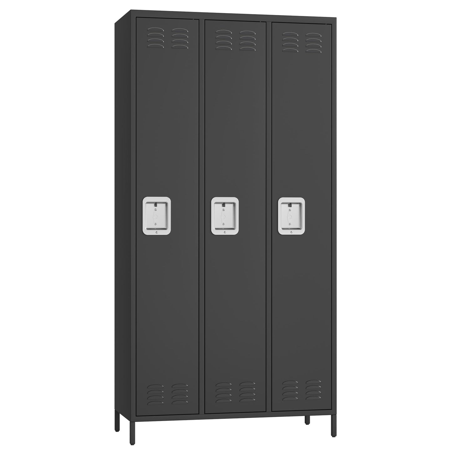 3 Doors Employee Lockers for Office, Metal Sorage Locker Combination, Lockable Employees Metal Locker With Door, Industrial Storage Lockers for Home, School, Gym