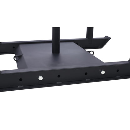 Gecheer Weight Training Pull Sled for Strength, Speed & Conditioning – Heavy-Duty Steel Fitness Sled with 2-Inch Plate Holder for Grass or Turf