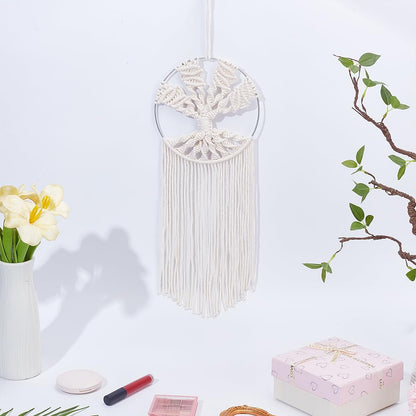 FREEBLOSS Tree of Life Macrame Kit for Beginners DIY Macrame Wall Hanging Tapestry Boho Home Decor for Living Room Bedroom, with Instructions