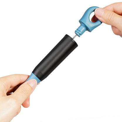Purtribe 2-in-1 Bottle Cleaning Brush and Hidden Straw Brush, Long Handle Water Bottle Brush Cleaner with Replaceable Head for Sports Bottles, Baby Bottles, Mugs, Straws, Smokey Blue