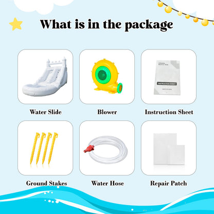 iLink-outer Inflatable Commercial Grade Water Slide with Water Tube and Blower for Kids Age 21 x 12 x 9 FT Wet and Dry Huge PVC Pool for Summer Party