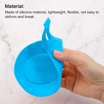 uxcell Silicone Spoon Rest - 7.68" x 3.74" Heat Resistant Kitchen Utensil Holder, Spatula Ladle Rest for Counter Stove
