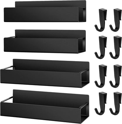 Magnetic Spice Rack, 4 Pack, Strong Magnetic Metal