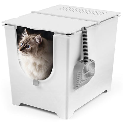 modko Flip Litter Box, White