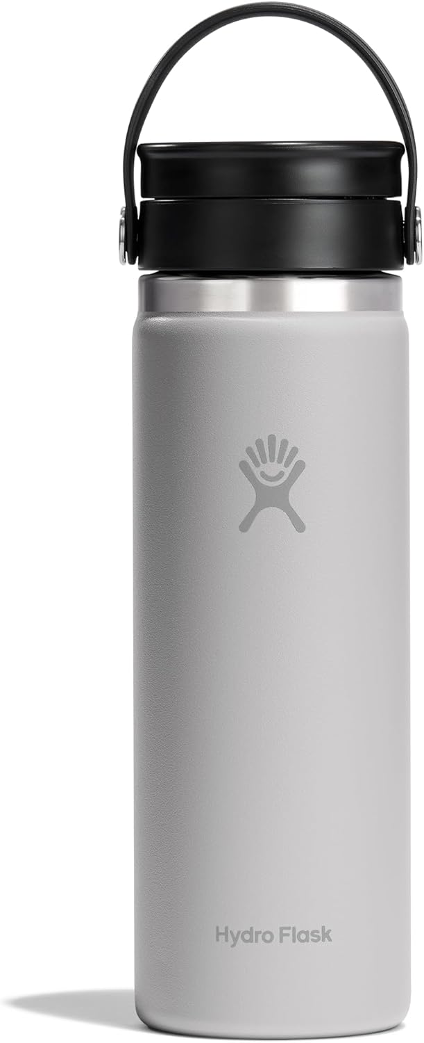 20 Oz Hydro Flask Flex Sip Coffee Tumbler Insulated Stainless Steel, Non Spill, Leak Proof Travel Coffee Cup Birch Gray