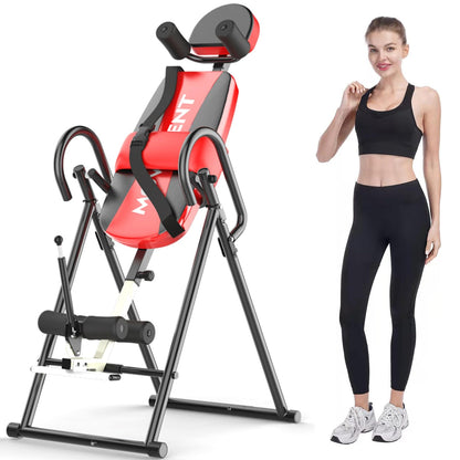 MAgiLL Heavy Duty Inversion Table 330 lbs Capacity with Adjustable Protective Belt Inversion Table for Back Pain Relief Updated