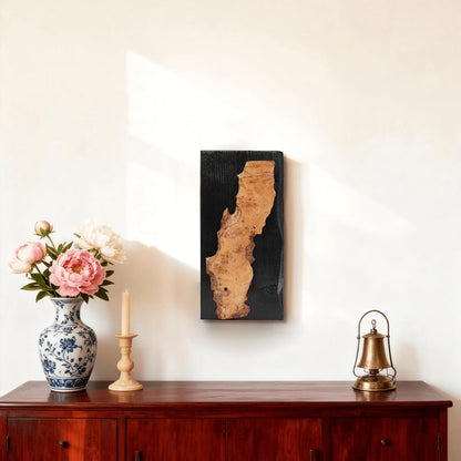 Modern Rustic Wood Wall Decor – Handcrafted Natural Pine Wood Wall Art, Farmhouse Style Hanging for Living Room, Bedroom or Office