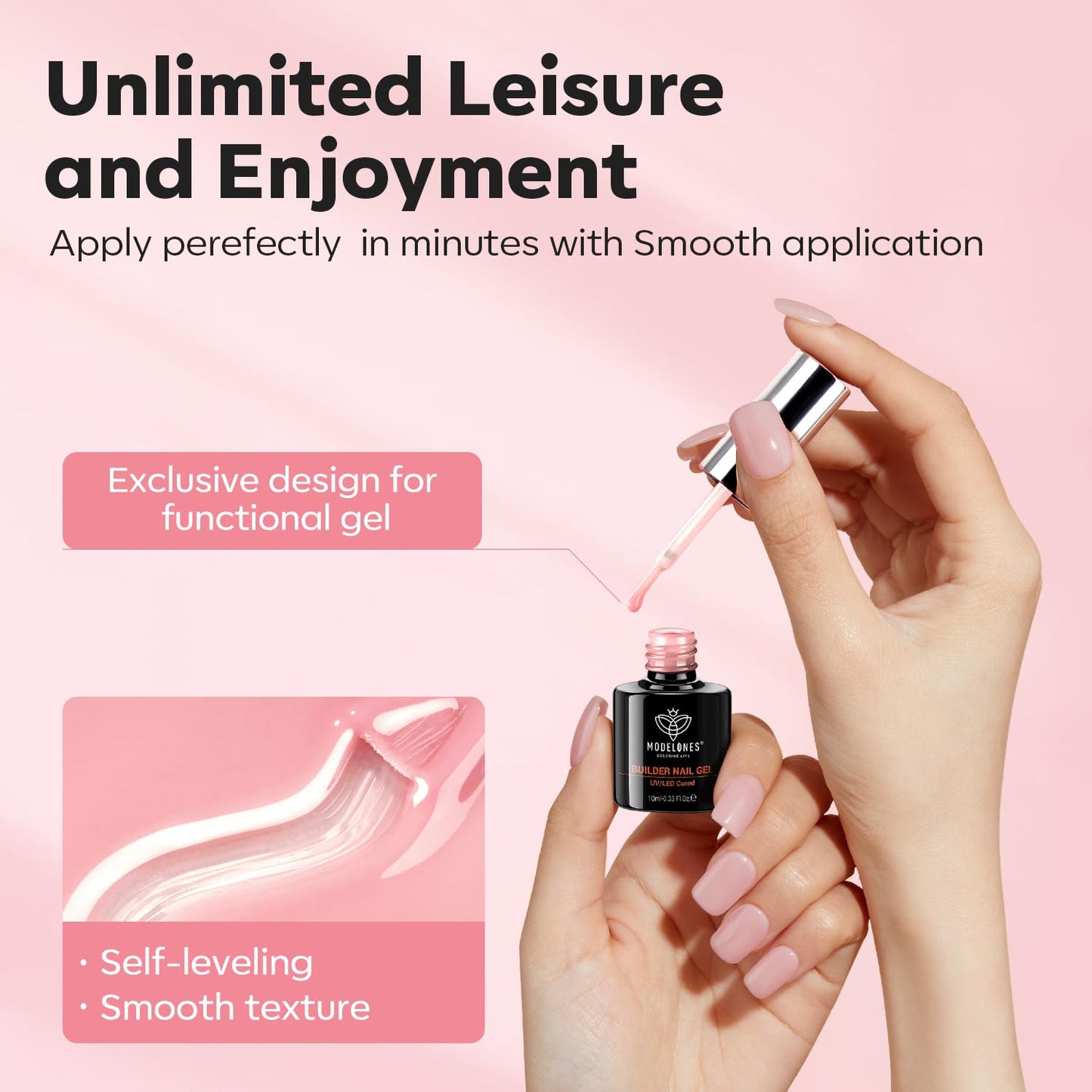 modelones Gel Nail Polish Set 2 Pcs 15ml French Manicure Kit White Nude Pink Jelly Sheer Gel Polish Soak Off UV LED Classic French Tip Gel Polish Natural Nail Art DIY Gift for Women